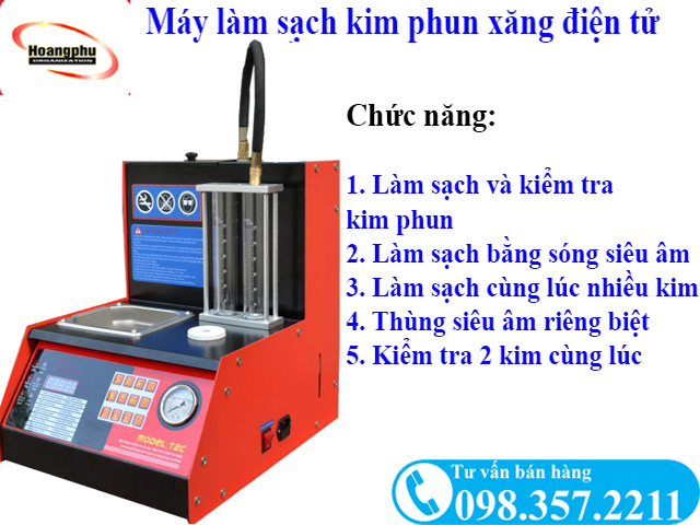 Máy làm sạch kim phun xăng điện tử